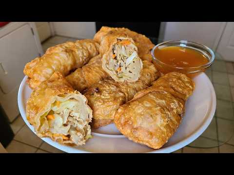 Homemade Egg rolls with duck sauce