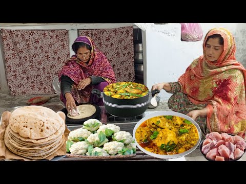 Village Life | hmari ful day busy routine Khane Main Banai Gobhi Chicken Recipe | Irma's family vlog