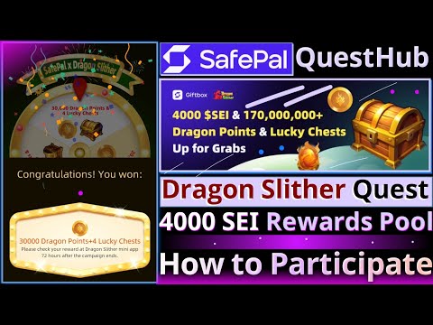 SafePal Dragon Slither Quest || 4000 SEI Rewards Pool || How to Participate || Spin and Win