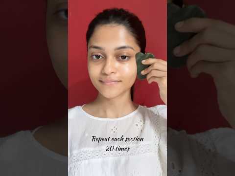 Easy Gua Sha tutorial slimmer face☺️#guashamassage #guashafacial #massage #shortvideo