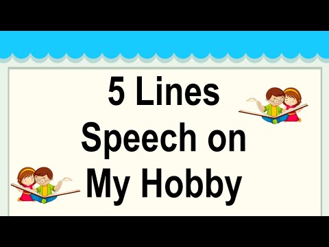 My Hobby Short 5 Lines Speech in English || 5 Lines Speech on My Hobby