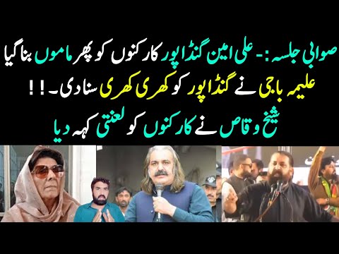 PTI Swabi Jalsa 📢: Ali Amin Gandapur ne Supporters ko Phir...😲 | Aleema Baji Ne Gandapur Ko...#viral