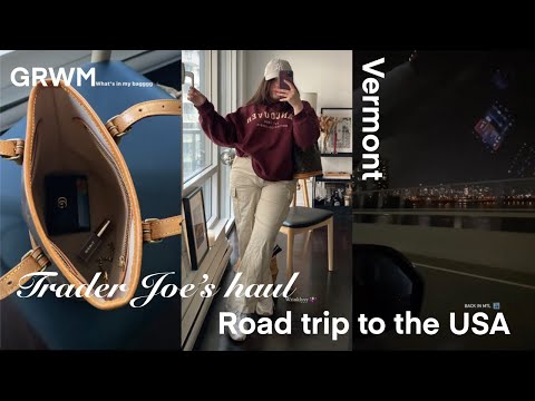 VLOG 59: Trip to Vermont + GRWM + TRADER JOE'S HAUL