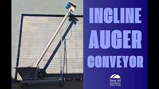 Incline Auger Conveyor with Hopper (4679)