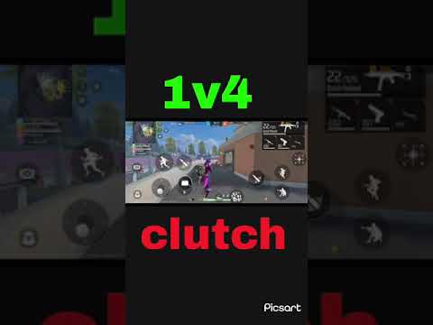 amazing 1v4 clutch in free fire #shorts