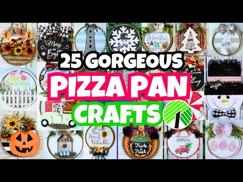 4 Season PIZZA PAN CRAFT IDEAS | Pizza Pan Hacks | Fall, Christmas, Easter, Summer Pizza Pan DIYS