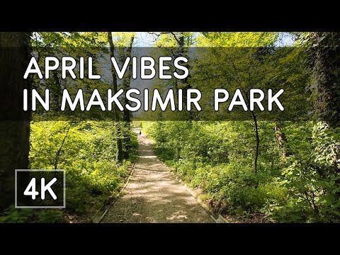 Walking Tour: Maksimir Park in April - Zagreb, Croatia -  4K UHD Virtual Travel