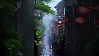 街道下雨声助眠冥想音乐，乡村下的快速入眠秘诀，深度睡眠与身心平衡治愈#BGM#shorts #shortvideo #sleepmusic #sleep #rainsounds #rain