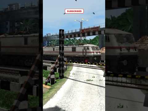 Train Simulator । Train High Speed Crossing in Railway Gate । Train Video #shorts #train