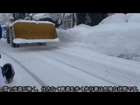 【雪害】もう何日も朝から晩まで大雪降っててもう何日も除雪されず😔みんな困っていますよ🤨