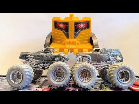 MONSTER JAM | SILVER COLLECTION | GRAVE DIGGER | EL TORO LOCO | HOT WHEELS MONSTER TRUCKS | MAX-D