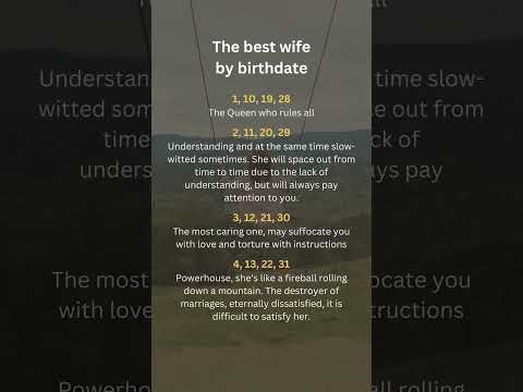 The best wife by birthdate #astrology #zodiac