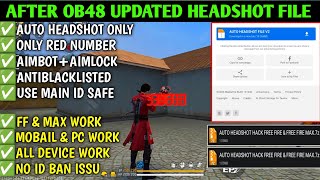 OB48 update no drag auto headshot config file free fire aimbot+aimlock | free fire Max headshot hack