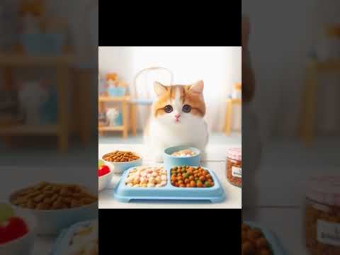 cute cats eating foods❤🐱 #cat #ai #cute