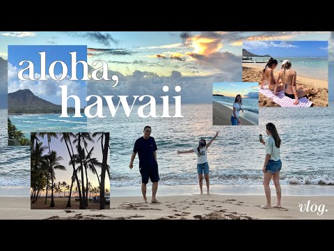 hawaii vlog 2022 pt. 1 | oahu travel vlog, beaches, poke, shaved ice, hau tree, 하와이 오아후 브이로그 🌺👙🏝