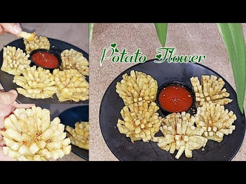 Tasty Potato Flower Recipe | Flowers Shape Fries | Sk's Tasty Dishes