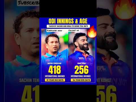 Sachin Tendulkar| Virat Kohli | international innings age| cricket shorts| #shorts #cricket