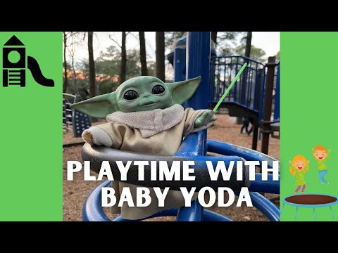 BABY YODA comes over for a play date! #imaginativeplay #STARWARS #BABYYODA #GROGU