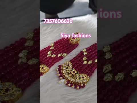 gold plated earings@siya fashions#7357606636#gold plated#rajwadi #necklace #earings#rajwadi#jaipur#💞