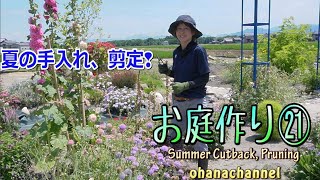 【庭作り㉑】夏のお手入れ✂剪定（切り戻し）、暑さに負けずに咲く植物紹介🌺Summer Garden Care✂ Pruning! Heat tolerant long blooming Flowers