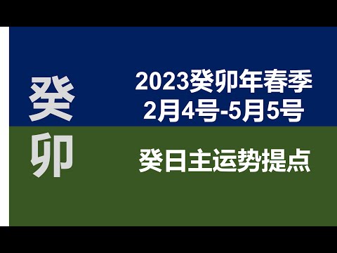 2023春季（2月4号--5月5号）癸水日主运势提点