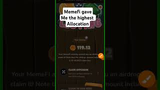 My MEMEFI COIN  allocation is the highest #memeficoin #memefi