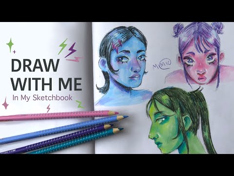 ☆DRAW WITH ME☆ in my sketchbook markers and coloring pencils