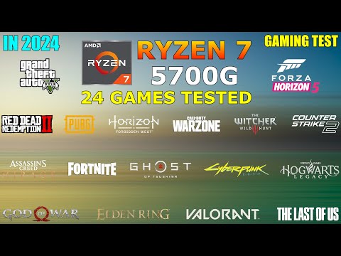 Ryzen 7 5700G Vega 8 : Test in 24 Games in 2024 - still good for Gaming?