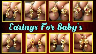 1 Gram Gold Earrings With Weight | Handmade Earings For Baby's