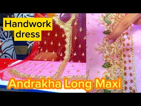 Handmade Andrakha Maxi | Marriage  dress fancy