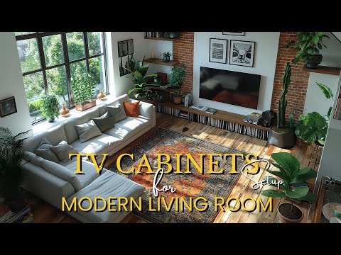 Modern Living Room Design | TV Cabinet and Wall Decoration Ideas