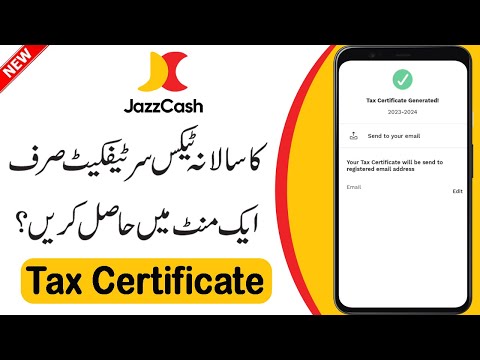 How to Download JazzCash Tax Certificate | How to Generate Tax Certificate on Jazzcash Account