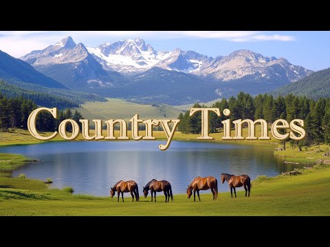 [2.5hr Playlist] Country Times in a tranquil highland landscape with grazing horses by the lake 🤠💕