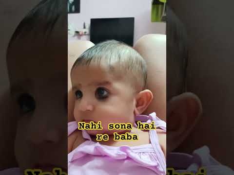 when your baby is not in the mood of sleeping😴 !! cute baby video