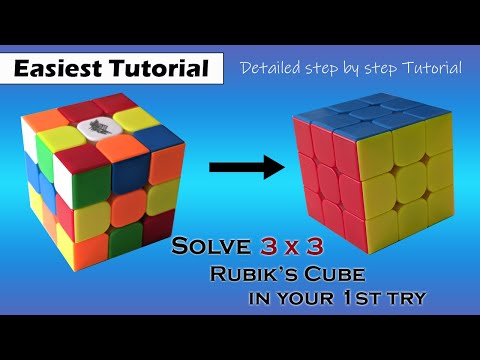 How to Solve Rubik's cube 3 x 3 in  your 1st Try l l Detailed Step by Step Tutorial in Tamil l l