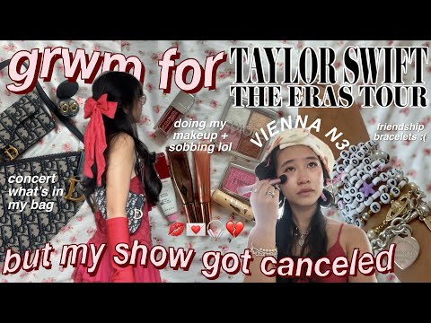 GRWM for the ERAS TOUR VIENNA💋- except it was *CANCELLED* (let’s do my makeup while crying lol)