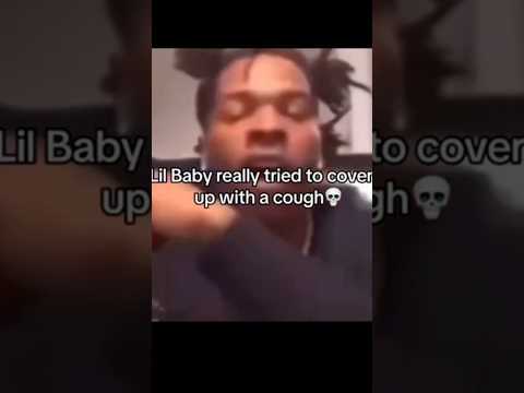 Lil Baby really tried to cover it up with a cough💀😭 #lilbaby #funny #rap #hiphop