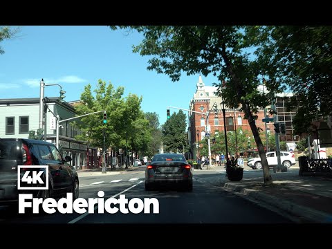 Driving in Fredericton, New Brunswick, Canada 4K (2022 Summer)