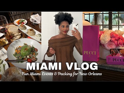 a busy week of fashion events in Miami while packing for New Orleans vlog | MONROE STEELE