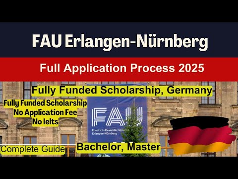 🇩🇪 Study in Germany | Apply FAU Erlangen-Nürnberg | No Fee | No IELTS | Bachelor’s & Master’s Guide🎓