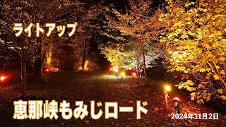 恵那峡もみじロードライトアップ 2024年11月2日