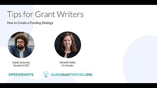 Tips for Grant Writers - How to Create a Funding Strategy