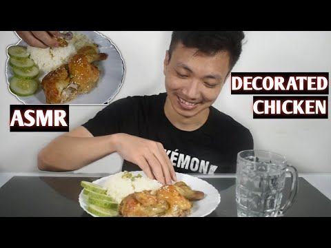 ASMR EATING DECORATED CHICKEN.(MUKBANG) #twistedfoodsasmr #asmreatingchicken #asmreating #asmrchanne