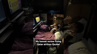 My honest review flying in Qatar Airlines Qsuite!￼ #Foodie #Travel #Shorts #Luxury #qatar￼