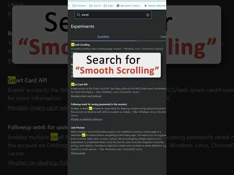 How to enable SMOOTH SCROLL in Google Chrome