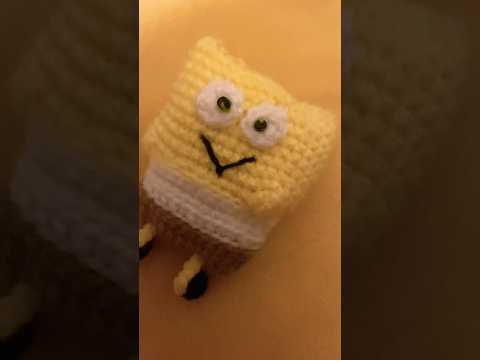 Popipo with Crochet SpongeBob 🧽 #shortsvideo #shorts #popipo #spongebob