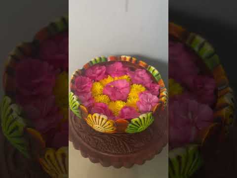 Easy flower pot decoration | flower pot. Decoration #flowerpotdecoration #flowerdecoration #rangoli