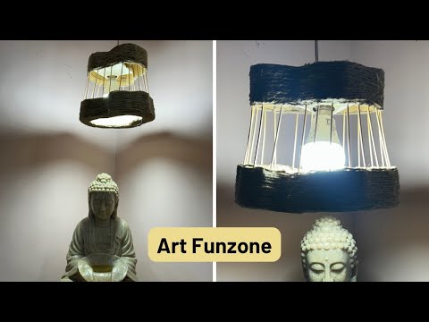 How to Make a Stylish Jute and Cardboard Lamp | DIY Lamp Tutorial | £#diy #lamp #jute #lampmaking