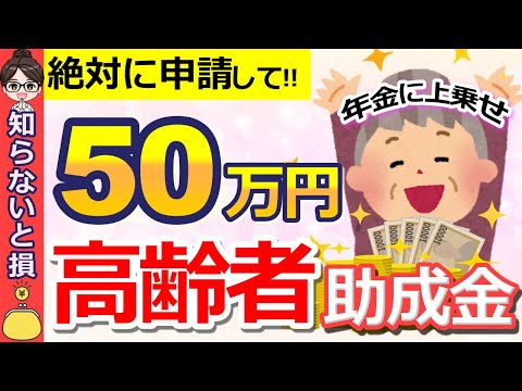 【2024年10月最新】政府から高齢者へ50万円支給！申請必須の年金に上乗せ給付金・助成金とは？