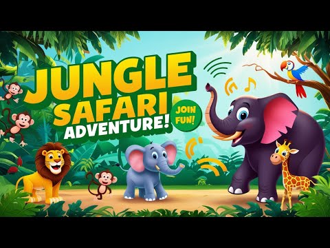 Jungle Safari Adventure Song 🦁🐘 | Fun Animal Song for Kids | Learn Animal Sounds and Movements